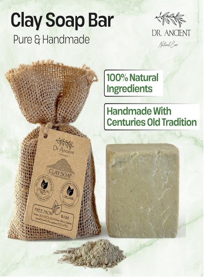 Dr.Ancient Clay Soap Bar, Organic Soap Bars Handcrafted the Traditional Way, Natural Chemical-Free, Vegan, Used for Face Wash, Body Wash, Hand Cleansing and Skin Care, Gentle Exfoliating Cleanser - Image 2